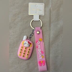 Baby Pink Hello Kitty Cell Keychain